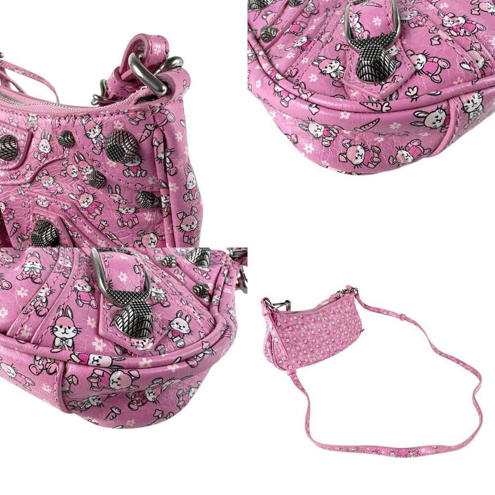 Balenciaga Bunny Bag Shoulder Pink Cagoule Le Leather Handbag - Picture 4 of 4